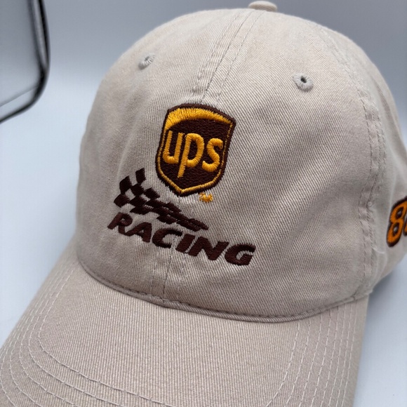 UPS Callaway Checkered Racing Embroidered Dale Jarrett #88 Beige Racing Hat NWT! - Picture 2 of 12